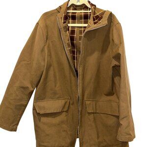 dunhill khaki plaid lining cotton field jacket L
